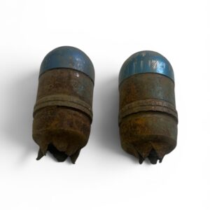 M79/203 Solid tp projectile with  blue top and open base.