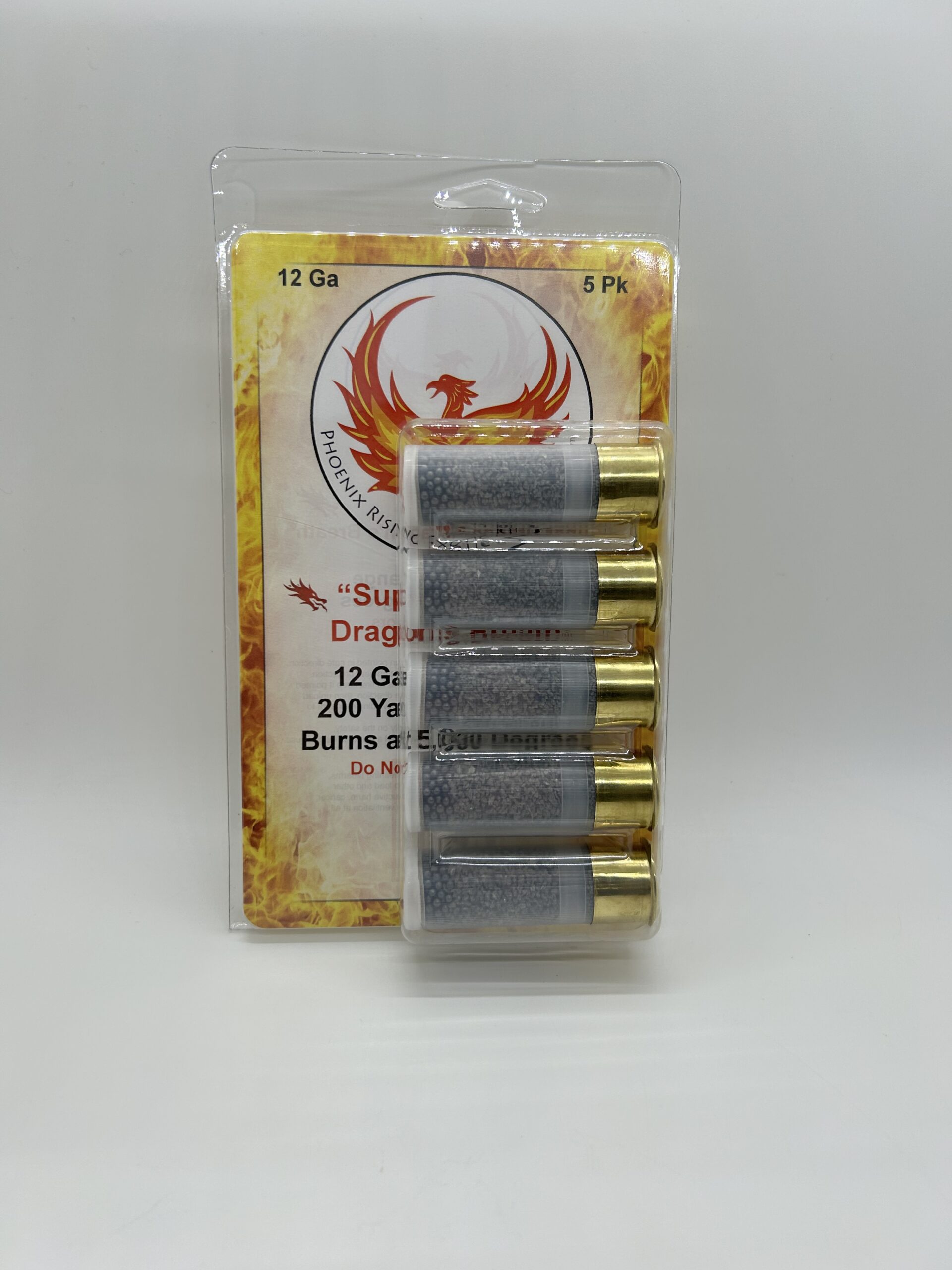 12 GAUGE PHOENIX RISING SUPER DRAGONS BREATH. 200+ YDS. 5 PACK