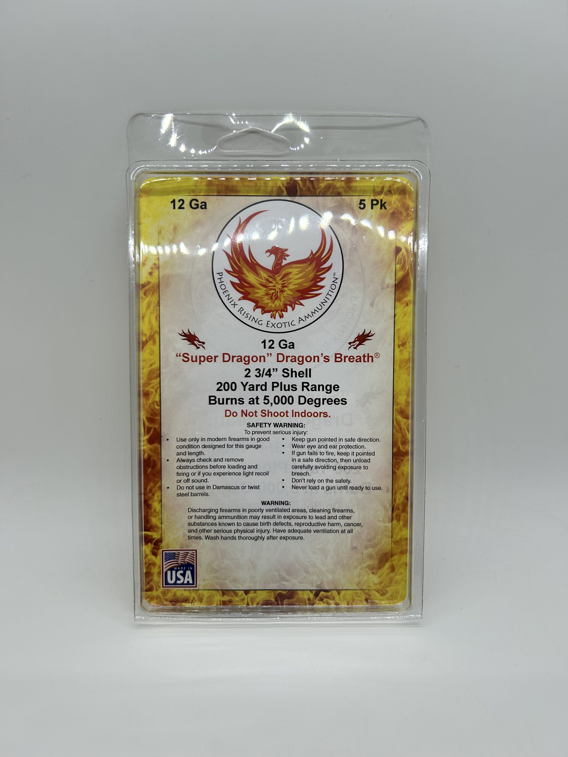 12 GAUGE PHOENIX RISING SUPER DRAGONS BREATH. 200+ YDS. 5 PACK - Image 3