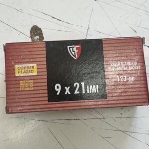 Fiocchi 9mm (9x21) Luger Ammo 123 Grain Full Metal Jacket. 50 round box. Specifically for European 9mm Guns
