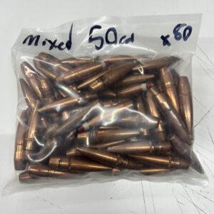 50 cal Mixed Bullets. Grade 2. 22 pack