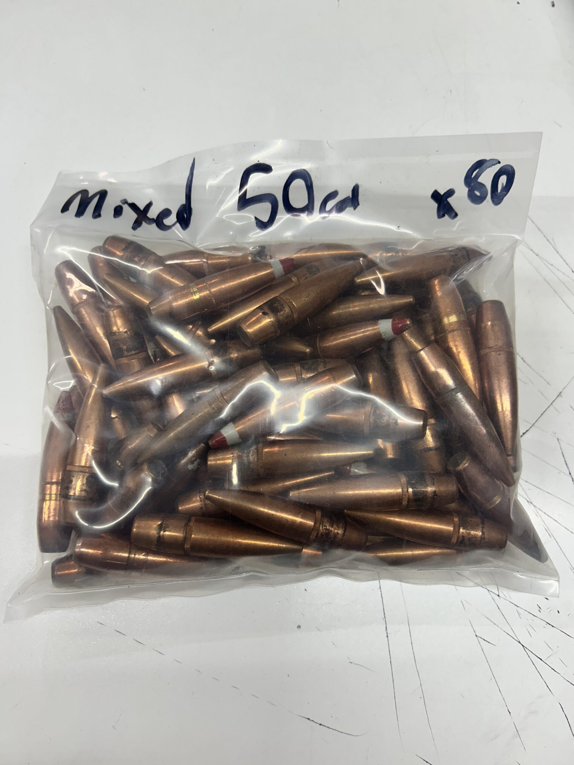 50 cal Mixed Bullets. Grade 2. 22 pack