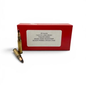 .308 Winchester (7.62x51mm) M62A1 Tracer Ammunition – 20 Rounds