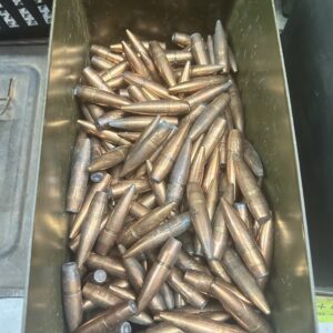 50 cal API  projectiles, Unsized, Unpainted 400 projectiles in a free 50 caliber can. Grade 2