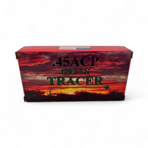 45 ACP GREEN TRACER AMMO. HAPPY VALLEY 50 ROUND BOX