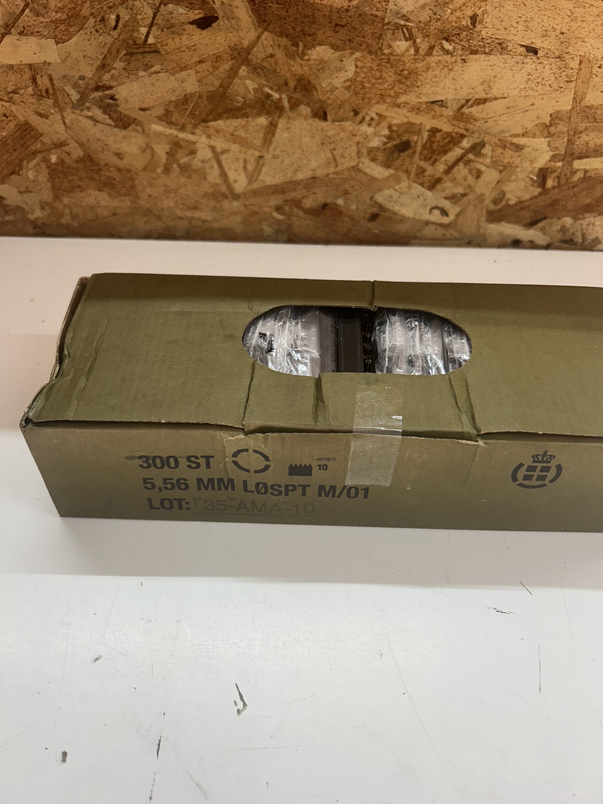 Denex 5.56x45 M200 blanks on 10 round nylon stripper clips. - Image 5