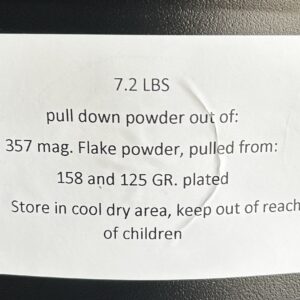 357 Mag. pull down power. 7.2 LBS