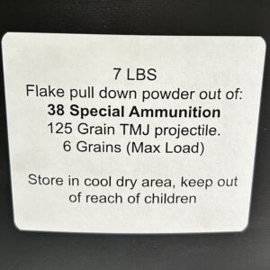 38 special pull down powder. 7 LBS