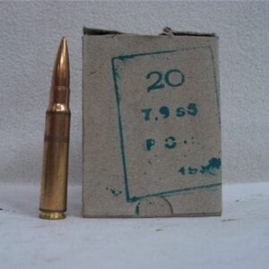 8MM Mauser ball ammo, 196 grain projectile.