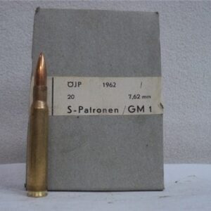 8MM Mauser German ammo in 20 round box.