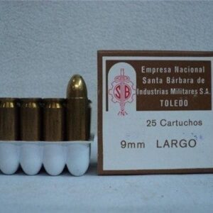 9MM Largo ammo, Tetri Nox manufacture, Non corrosive, Berdan Primed. 25 round box.