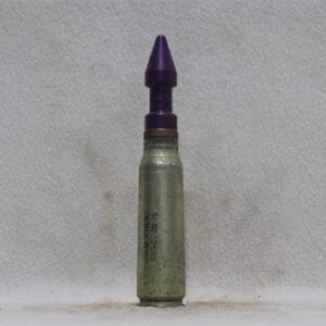 20mm Vulcan dummy round with fired steel case and purple proof test projectile, Price Each