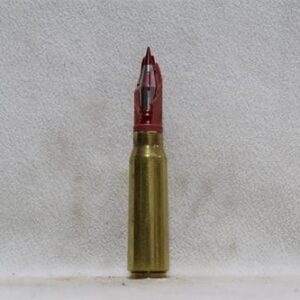 20mm Phalynx- fired brass case dummy round with broken red sabot (cutaway?), Price Each