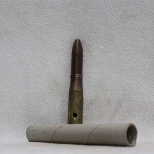 20mm Oerlikon brass case dummy round, need polishing, with paper protector tube, Price Each
