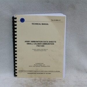 Army ammunition data sheets- technical manual through 30mm. Price Each