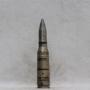 25mm Bushmaster original solid steel dumy round, used, as-is (need paint), Price Each