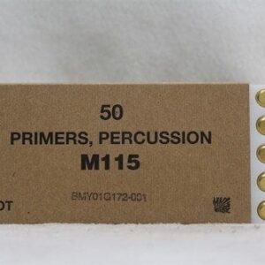 25mm Bushmaster percussion primers, Box of 50, pe (sold only to ffl, test labs or dd licensees)