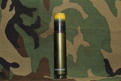 30mm Vulcan dummy round with inert HEI yelow/red projectile, no fuse, Price Each - Image 5