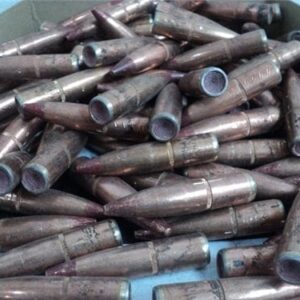 50 Cal. Open base tracer projectiles. UNSIZED. 57 projectile pack