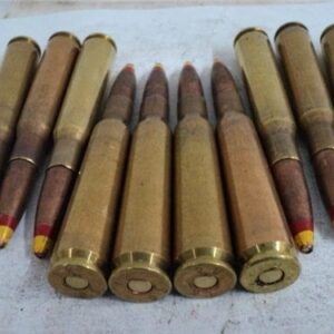 50 cal ammo loaded with spotter tracer. 9 round pack.