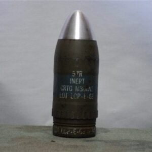 57mm recoiless inert projectile with nose fuse.