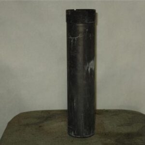 Inert Booster charge holder for projectile and bombs. 2 inch threaded top and 8-1/2 inch long