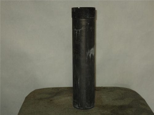 Inert Booster charge holder for projectile and bombs. 2 inch threaded top and 8-1/2 inch long
