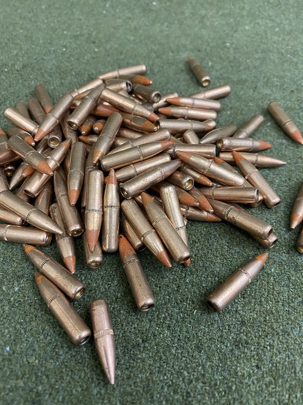 5.56/223 orange tip tracer projectiles. 500 projectile pack.