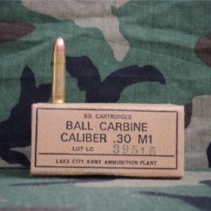 30 carbine Ball ammo. 50 round box.