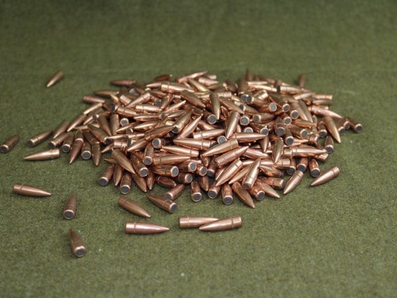 30 caliber 150 grain flat base ball bullets. 48 projectile pack