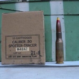 50 cal spotter tracer ammo M-48 A2. 47 round can.