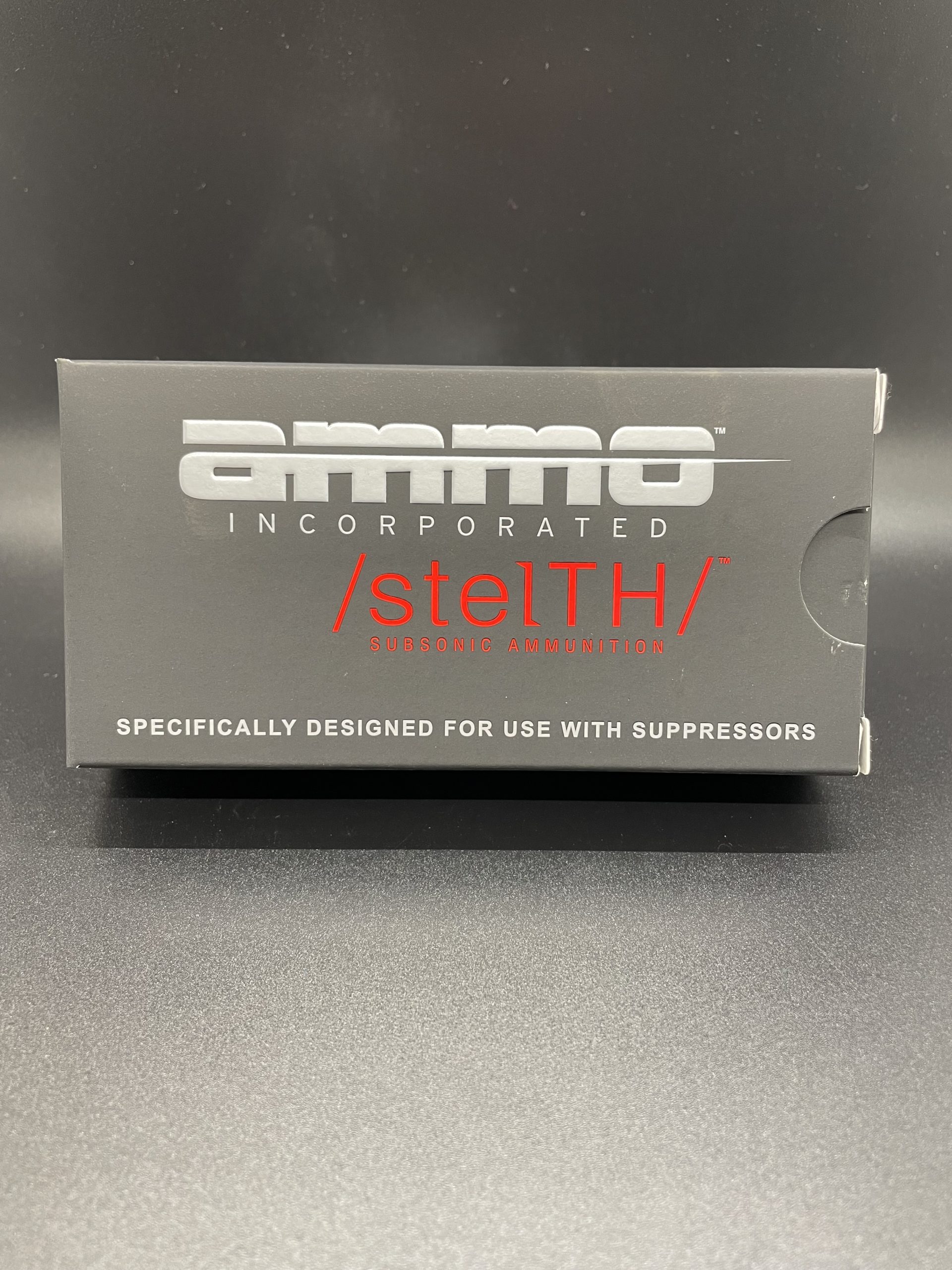 Ammo Inc. SteLTH 9mm 147 Grain Subsonic ammunition.