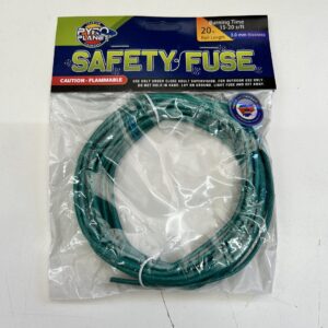 cannon fuse 20' roll. 15-20 seconds to the foot burn rate.