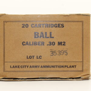 30-06 M2 ball ammunition, 20 rounds