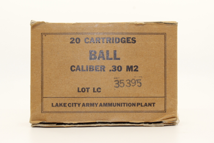 30-06 M2 ball ammunition, 20 rounds