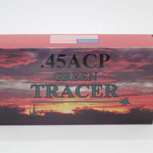 45 ACP GREEN TRACER AMMO. HAPPY VALLEY 50 ROUND BOX