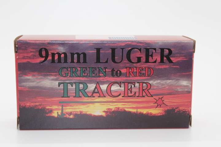 HAPPY VALLEY 9MM Green to Red Tracer Ammo.