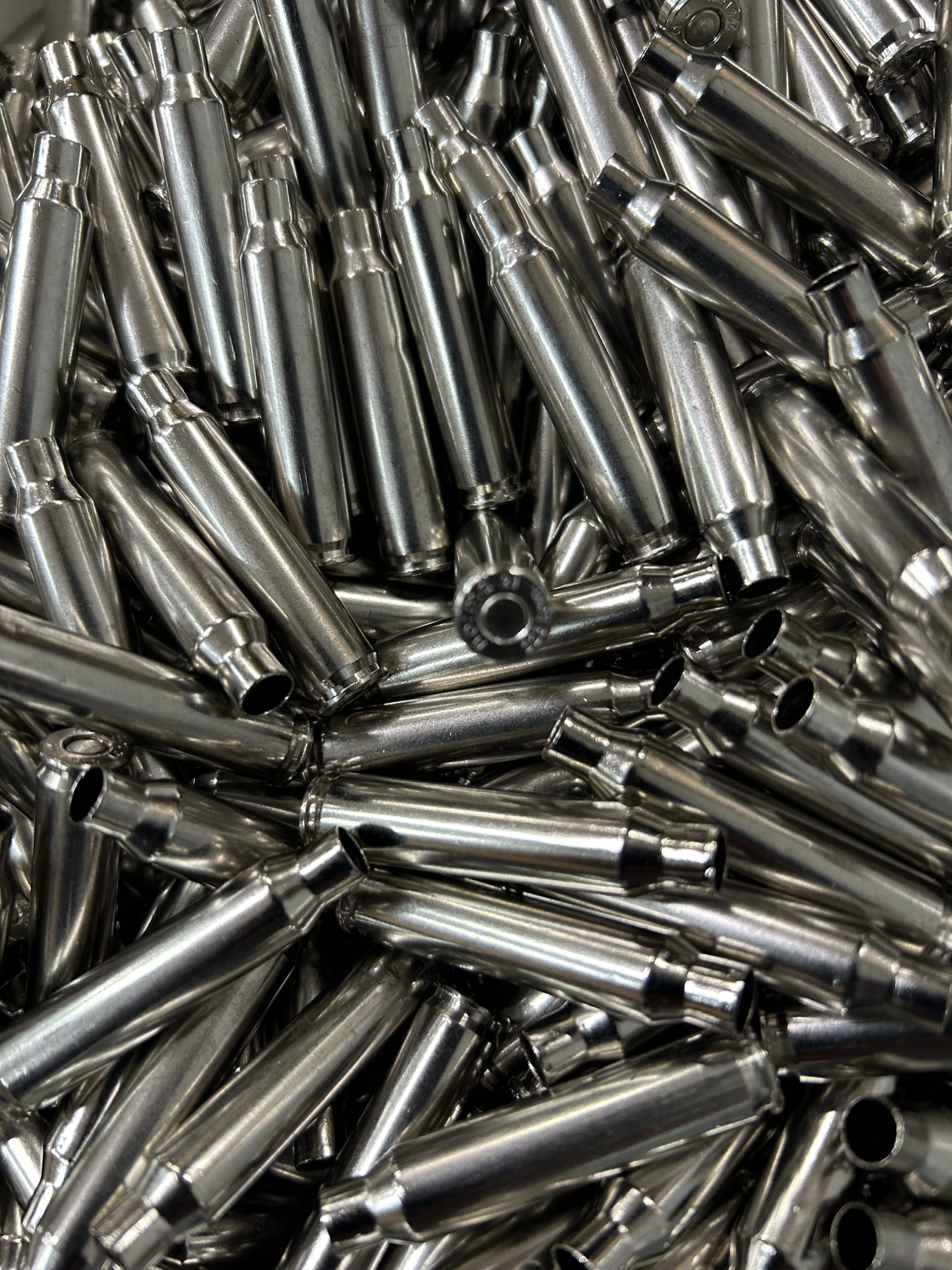 223 Norma, NICKEL PLATED PRIMED PULL DOWN BRASS. 500 PACK. - Image 2