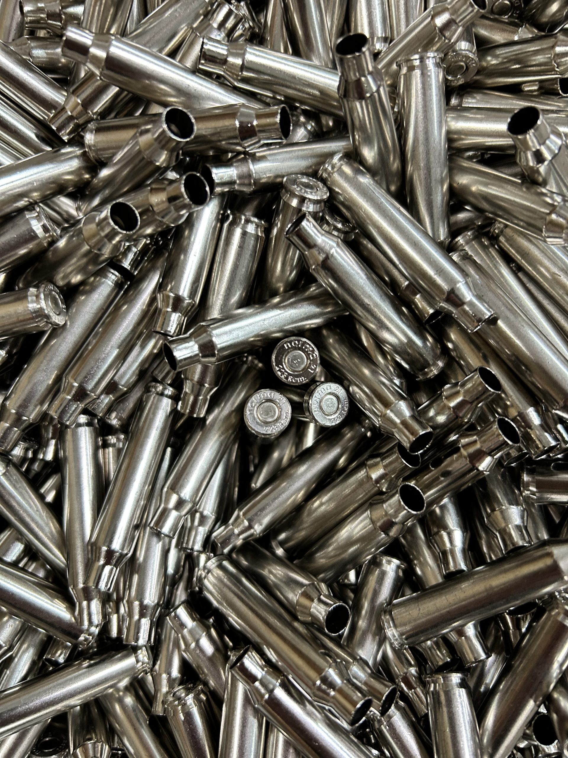 223 Norma, NICKEL PLATED PRIMED PULL DOWN BRASS. 500 PACK. - Image 4