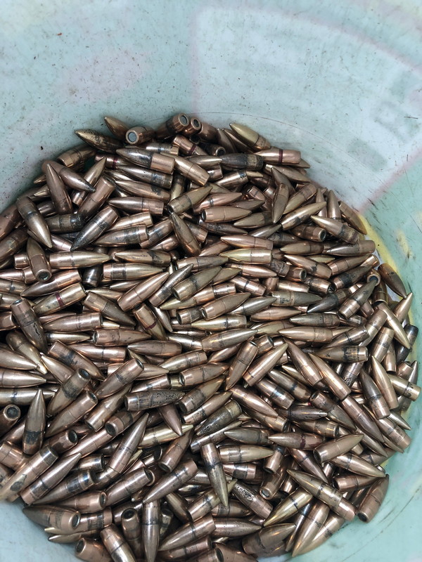 7.62x39 123 +/- grain steel core projectiles. 100 projectile pack. - Image 2