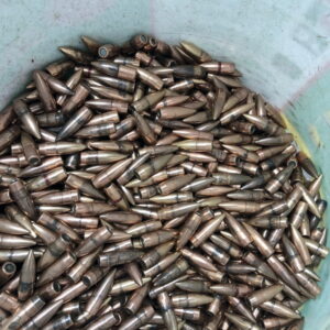 7.62x39 123 +/- grain steel core projectiles. 100 projectile pack.