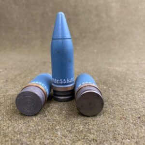 20mm Vulcan tp projectile, short, blue, good condition, with copper driving band, pack of 5