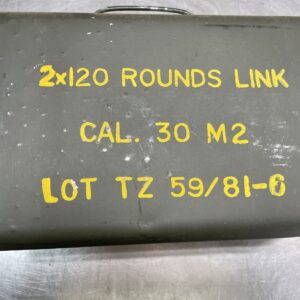 30-06 M2 ball ammunition linked. 240 rds total
