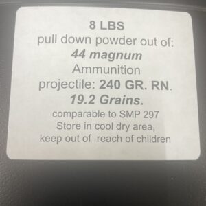 44 Magnum pull down powder. 8LBS