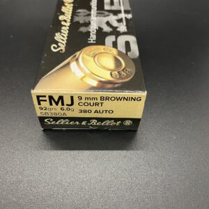 .380 Auto Sellier & Bellot 92 Grain. 50 round box