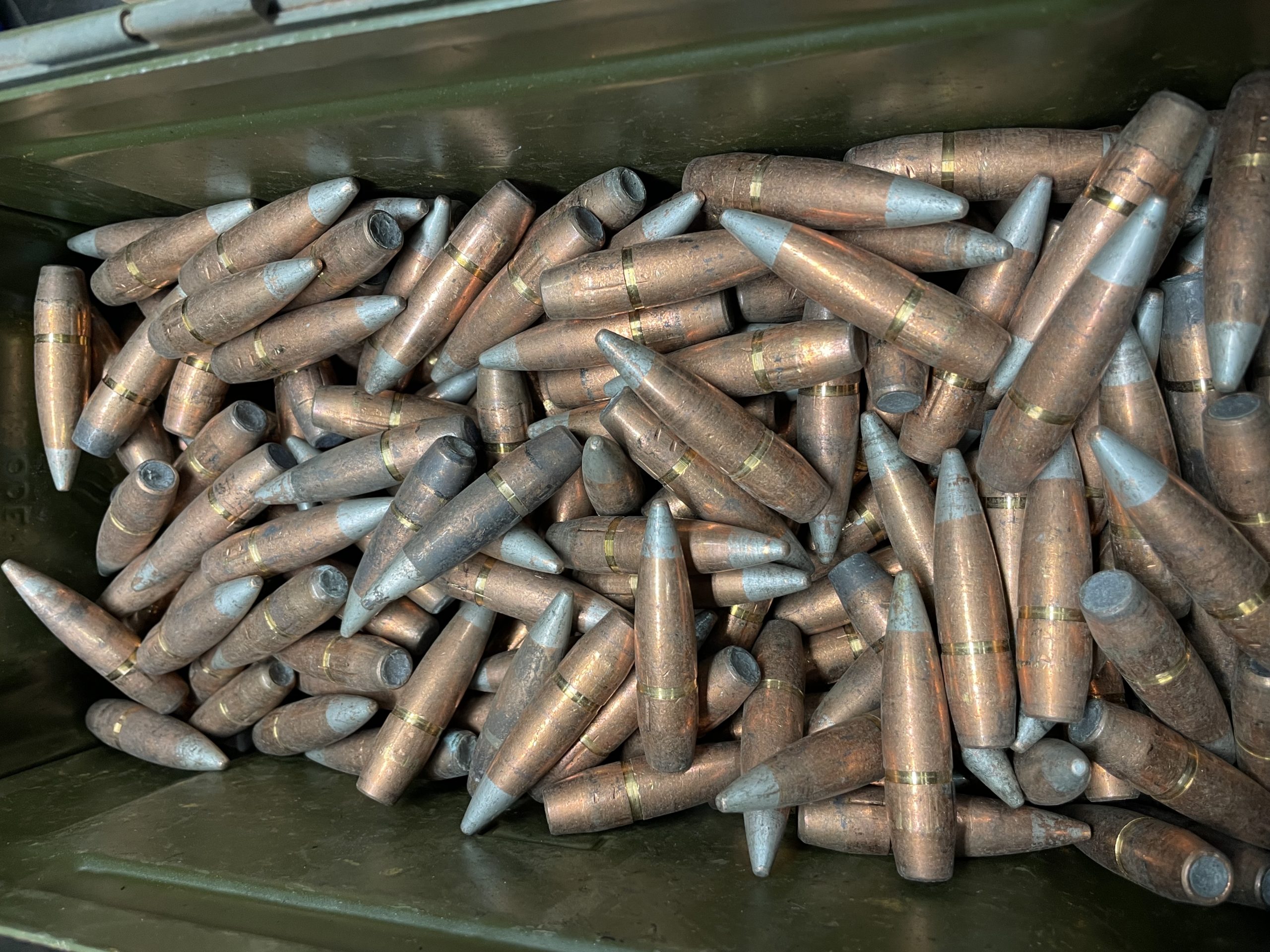 50 cal API Projectiles. Unsized. 400 projectiles in a free 50 caliber can.