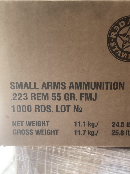 Red Army .223- 55 grain steel case ammo. - 20 rounds - Image 2