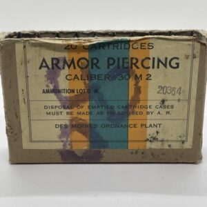 30-06 AP ammo. 20 round box