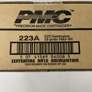 PMC .223 REMINGTON RIFLE AMMO - 55 GRAIN FMJ-BT