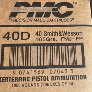 PMC Bronze .40 S&W Ammo 165 Grain Full Metal Jacket 50 rounds